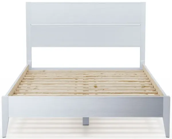 Mid-Century Modern Rustic Slatted Platform Bed – Sleek, Strong Construction