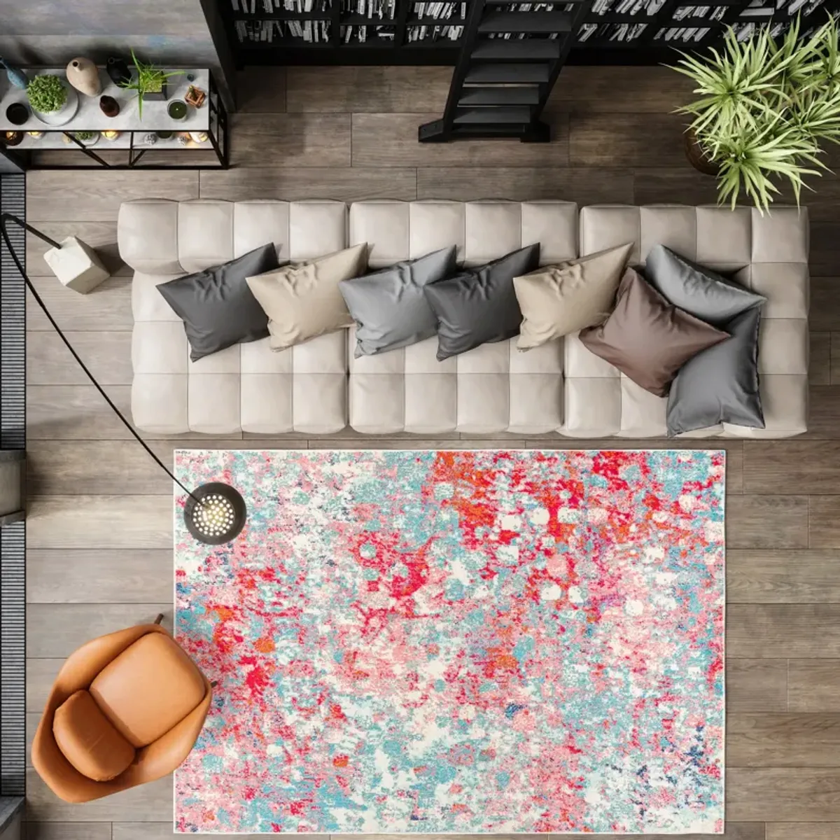 Inspired Contemporary Pop Modern Abstract Area Rug