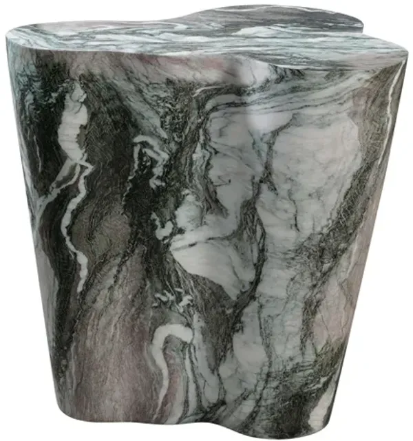 Slab Marble Short Side Table