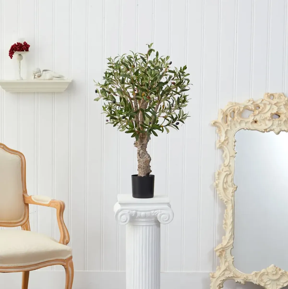 Hivvago 2 Feet Olive Artificial Tree