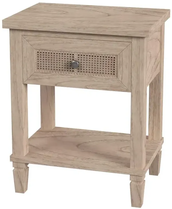 Butler Specialty Flagstaff 1-Drawer Cane Nightstand, Natural