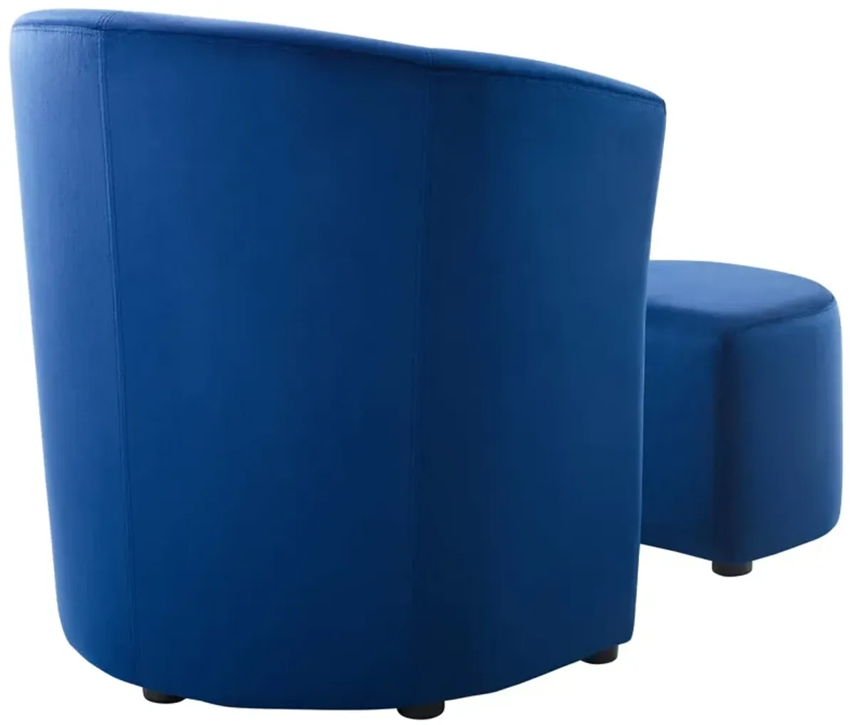 Divulge Performance Velvet Arm Chair and Ottoman Set