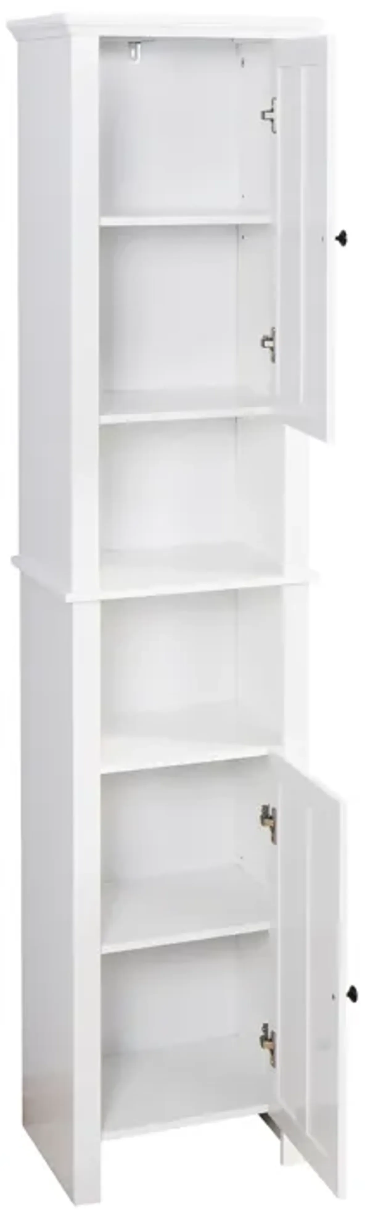 Hivvago 6 Shelves Slim Bathroom Floor Storage and Organizer with 2 Doors