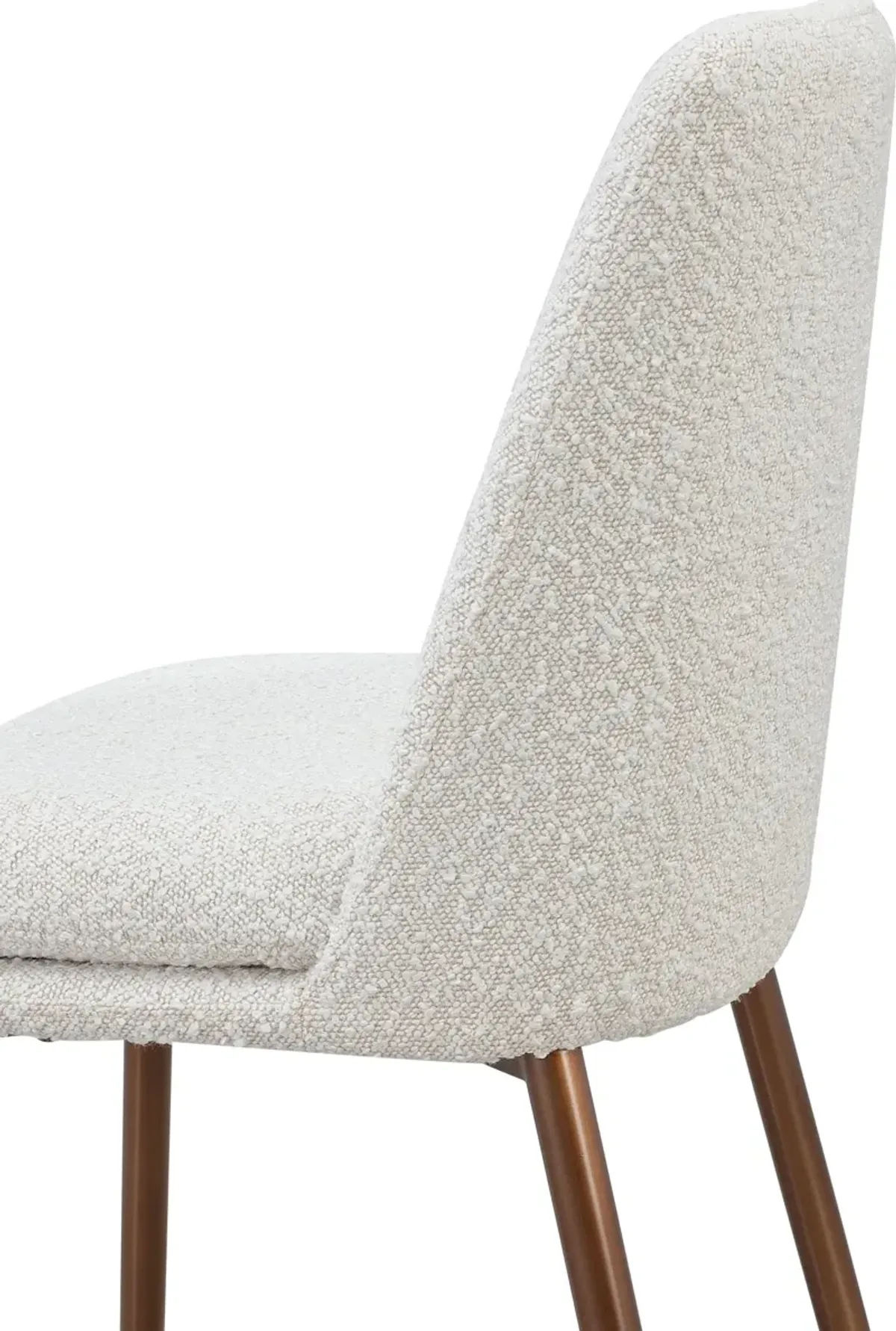 Wyatt Upholstered Bar Stool in Ricotta Boucle and Bronze Metal - Set of 2
