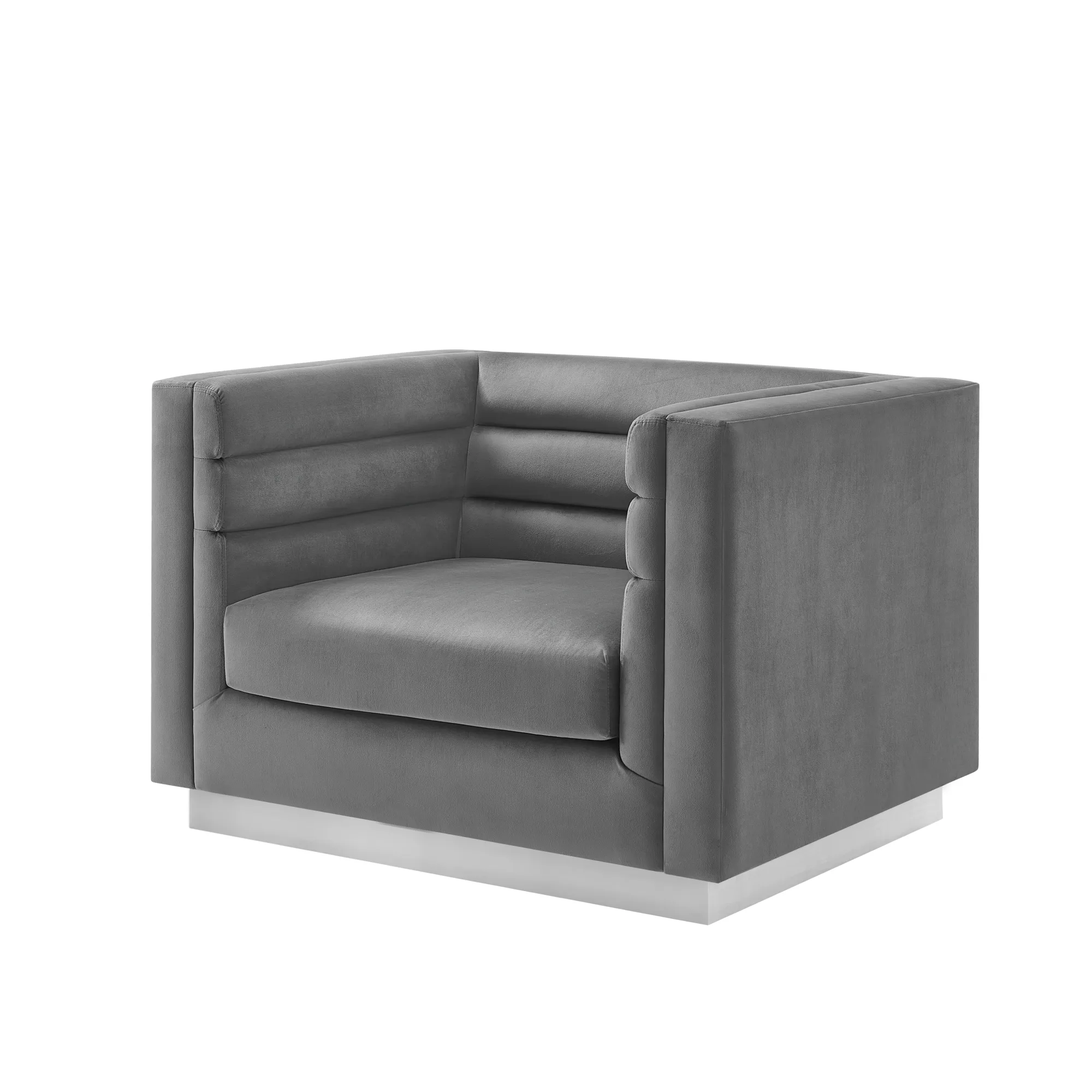 Inspired Home Eila Velvet Club Chair