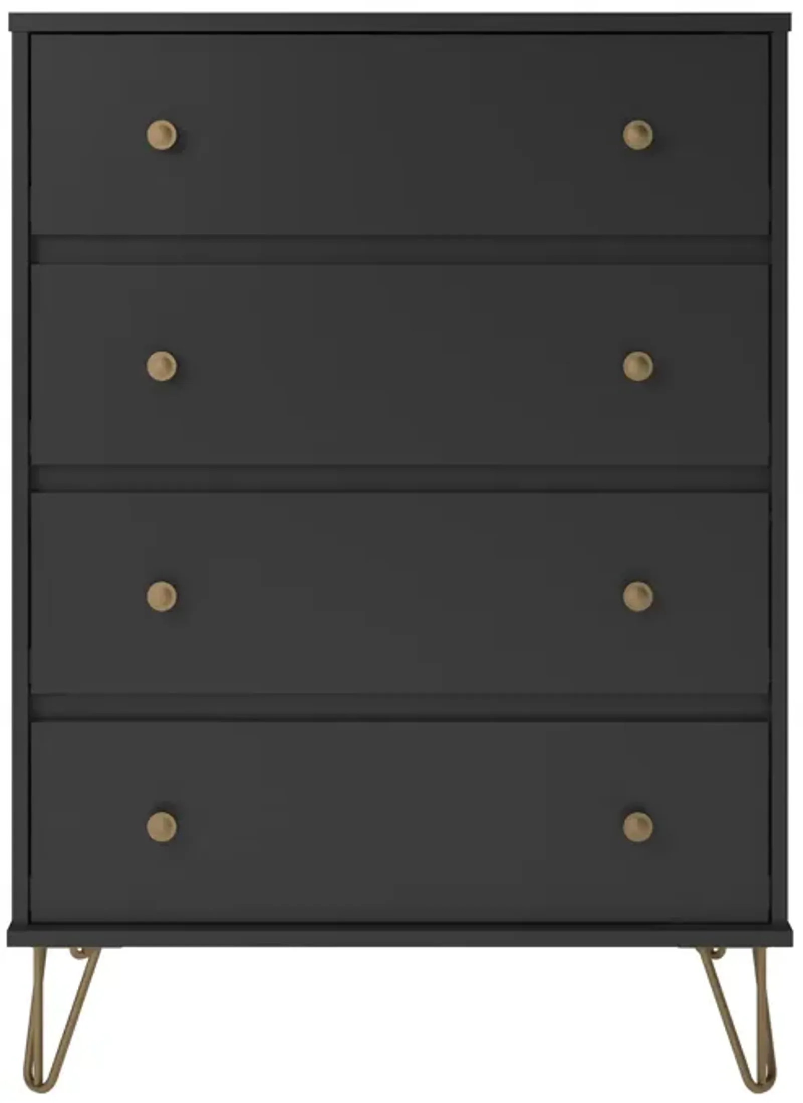 Novogratz Owen 4 Drawer Dresser, Black