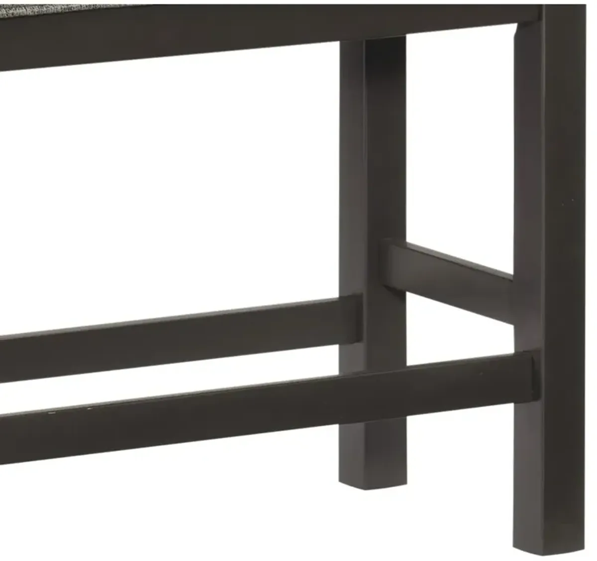 Casual Dining Counter Height Bench 1 Piece Gunmetal - Finished Wood Fabric-Covered Padded