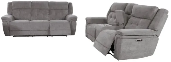 Parker Living Richland - Bristol Grey Power Reclining Sofa and Loveseat