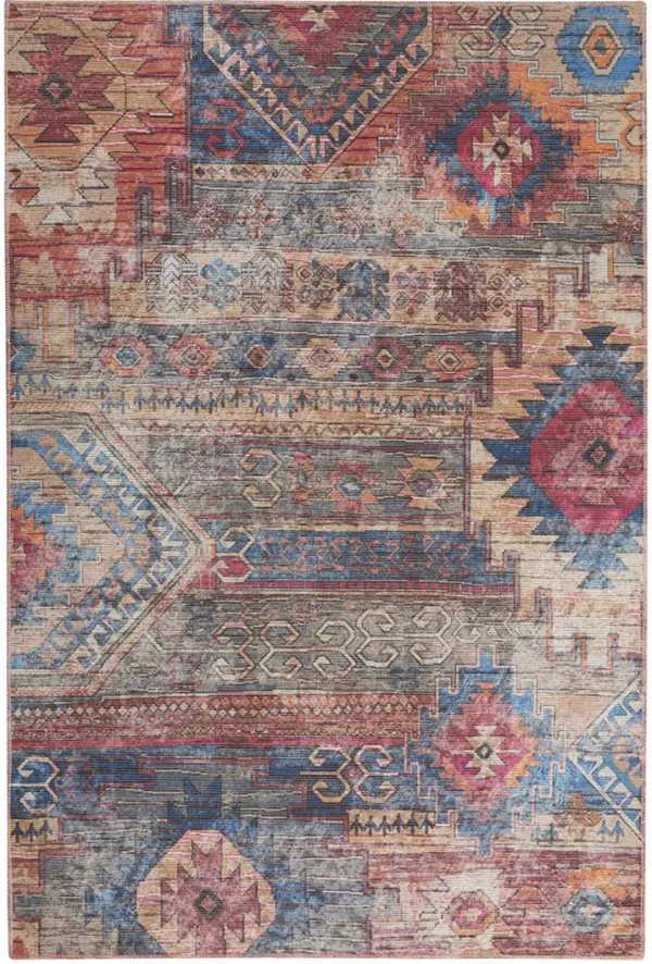 Machine Washable Series 1 SR106 Multicolor 5'3" x 7'3" Rug