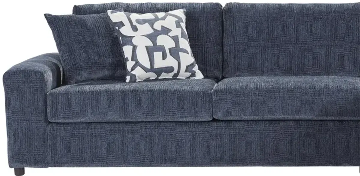 New Classic Furniture Tristan 2-piece Blue Polyester Chaise Sectional Couch