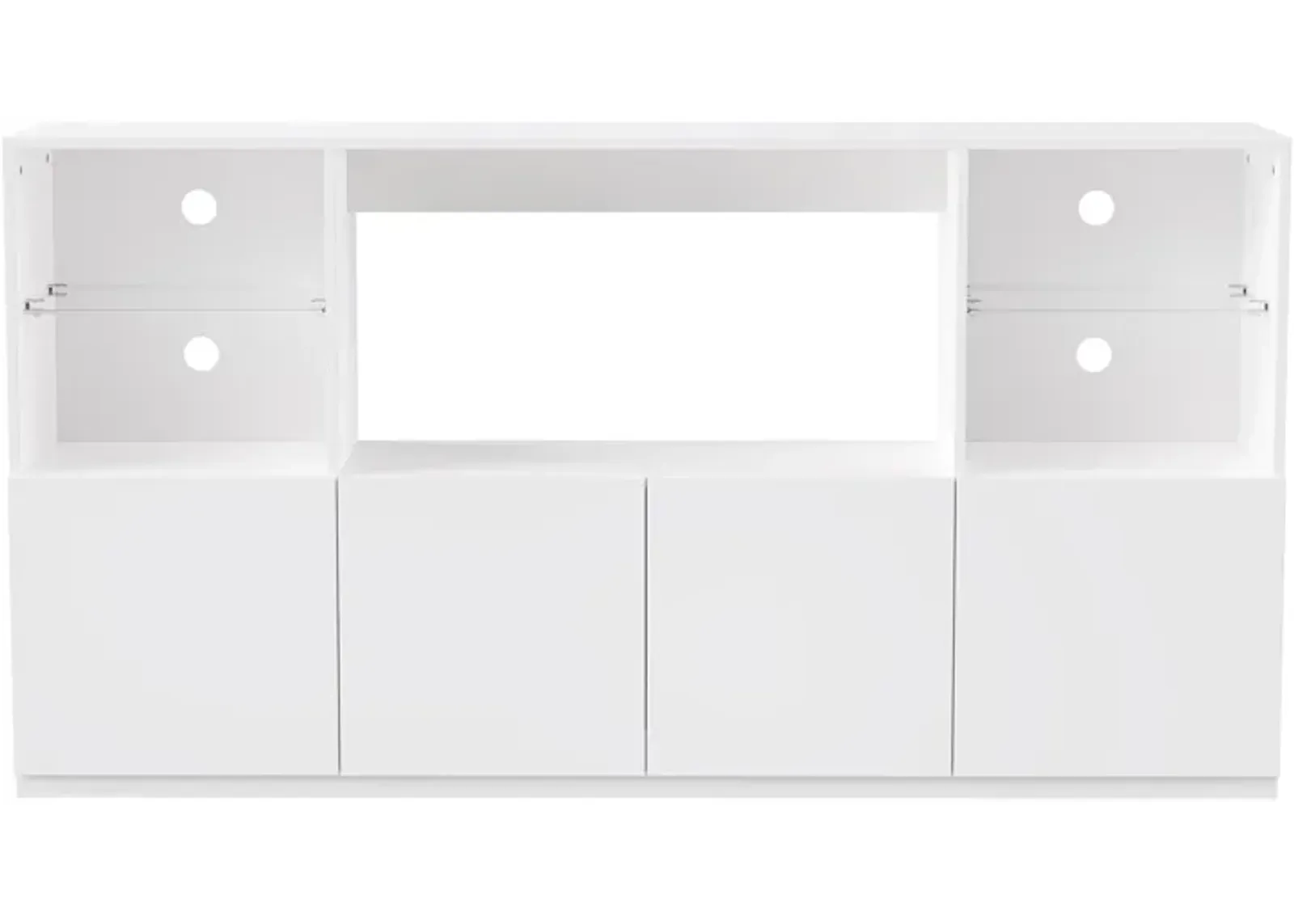 Merax High Gloss TV Stand with LED Lights