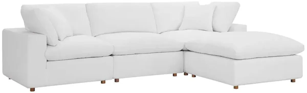 Commix Down Filled Overstuffed 4 Piece Sectional Sofa Set