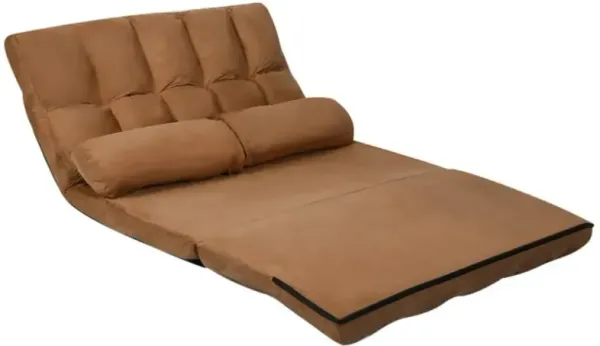Hivvago 6-Position Foldable Floor Sofa Bed with Detachable Cloth Cover