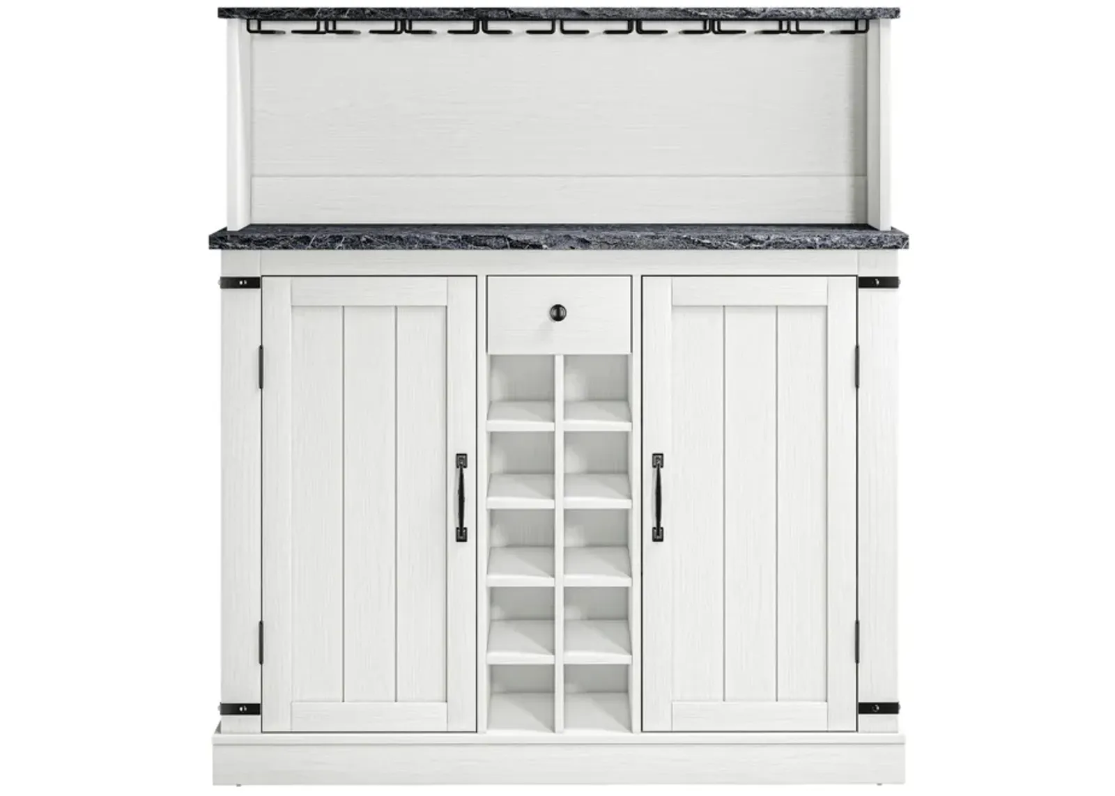 FESTIVO Farmhouse Buffet Bar Cabinet with Wine Storage