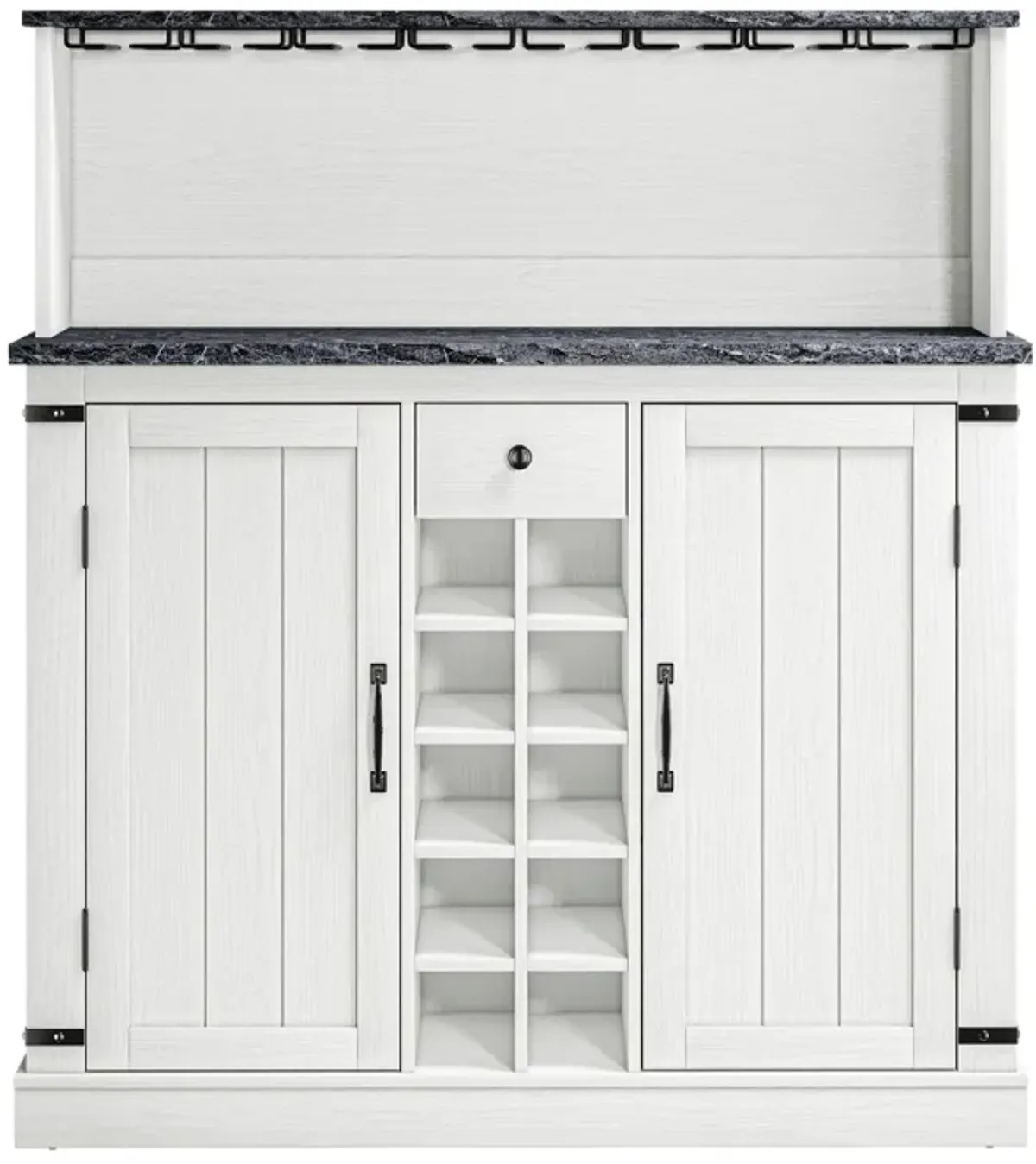 FESTIVO Farmhouse Buffet Bar Cabinet with Wine Storage