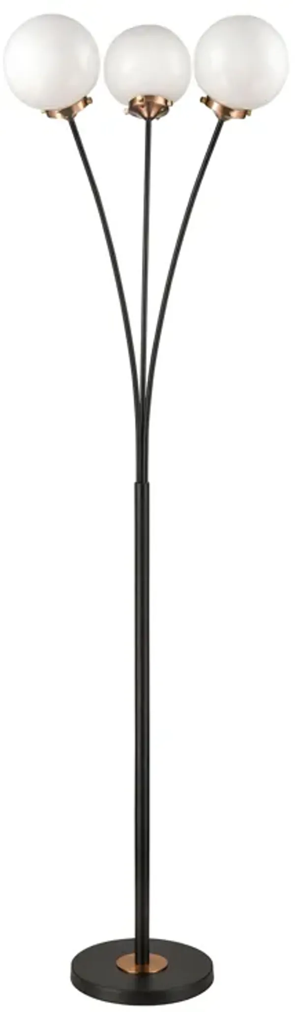 Boudreaux 64'' High 3-Light Matte Black Floor Lamp