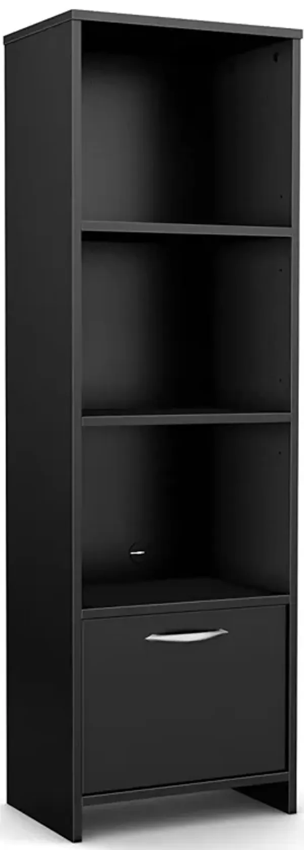 Modern Bookcase with 3 Shelves & Bottom Door