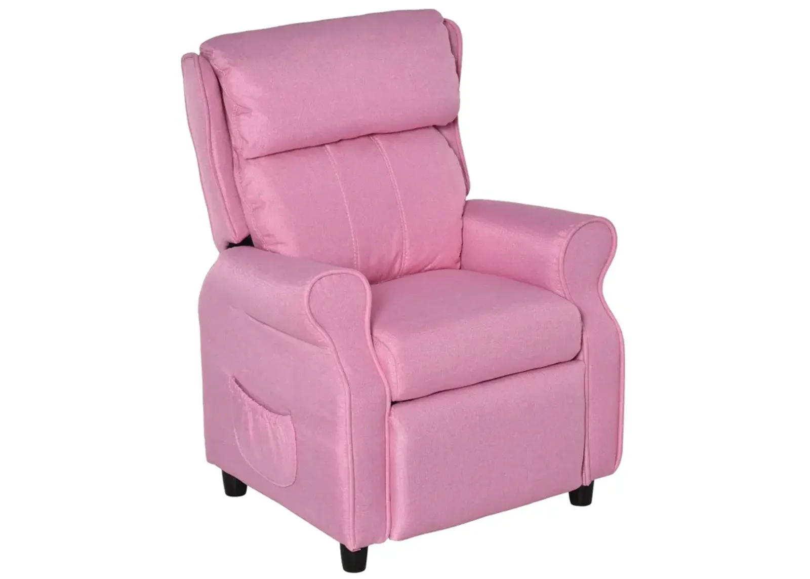 Pink Toddler Recliner: Adjustable Chair with Storage for Ages 3-5