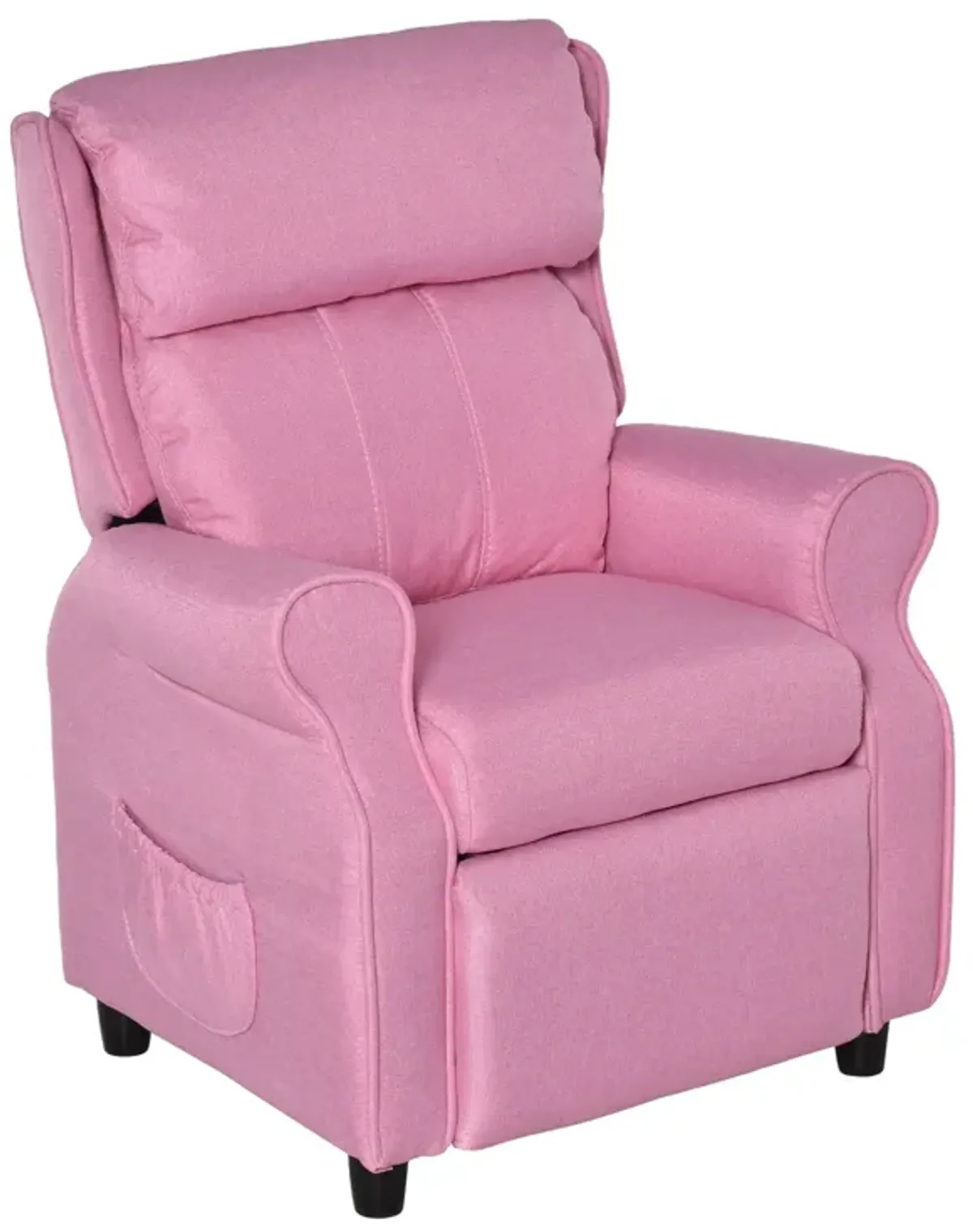 Pink Toddler Recliner: Adjustable Chair with Storage for Ages 3-5