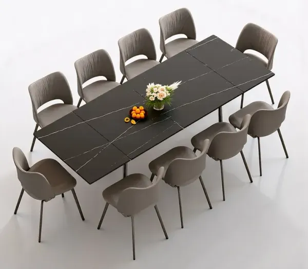 Extendable dining table, seats 6–10, 62–94"
