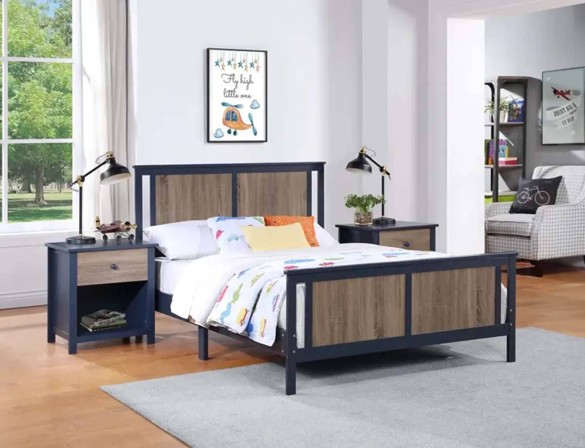 Connelly Full Bed Midnight Vintage Walnut