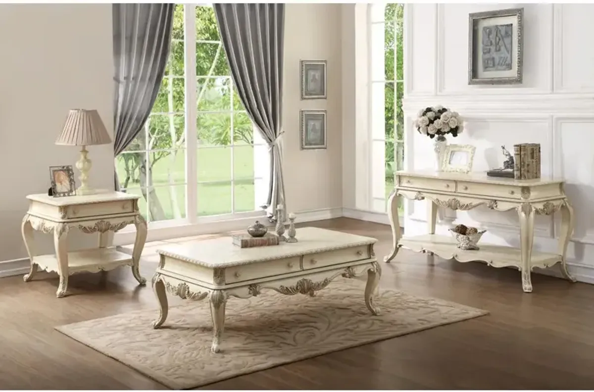 Acme Furniture Coffee Table, Antique White 86020