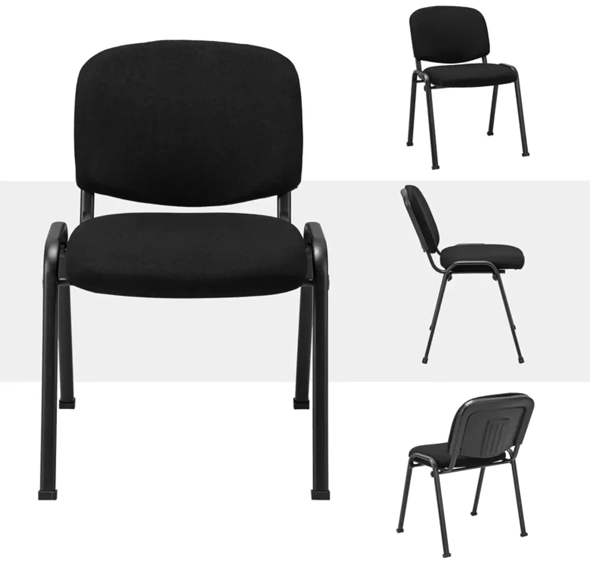 Office Chair with Metal Frame and Padded Cushions for Conference Room