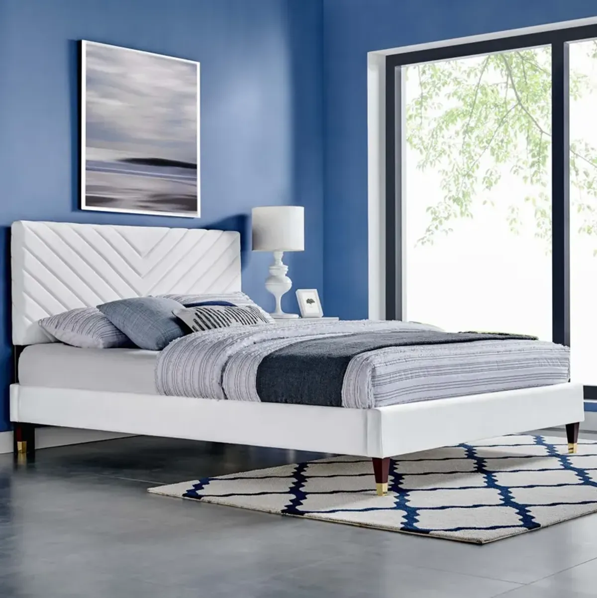 Modway - Roxanne Performance Velvet Queen Platform Bed