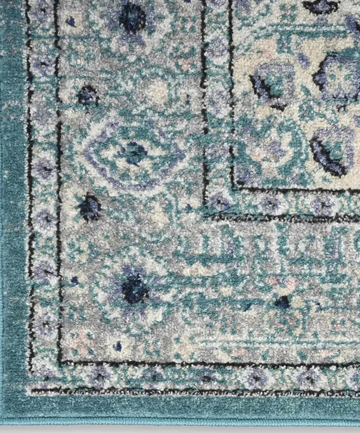 Passion PSN03 Turquoise/Gray 2'2" x 10' Rug