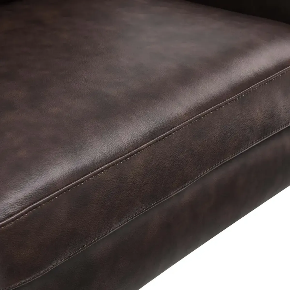 Corland Leather Loveseat Brown