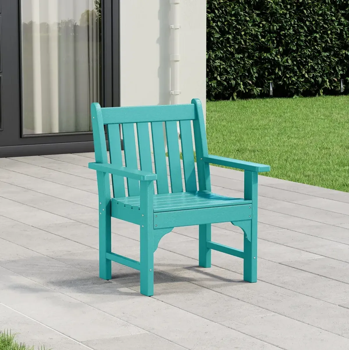 WestinTrends Outdoor Patio HDPE Garden Dining Arm Chair