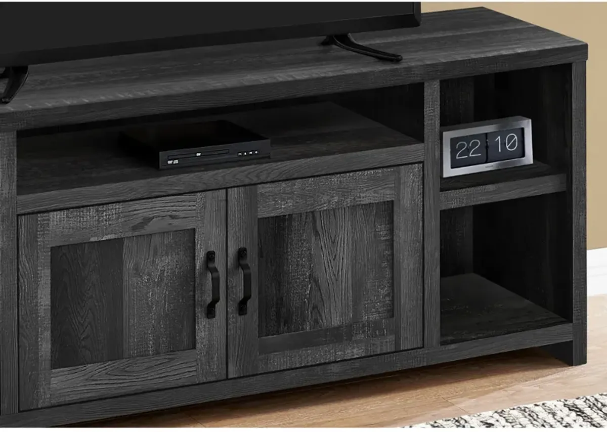 Monarch Specialties I 2743 Tv Stand, 60 Inch, Console, Media Entertainment Center, Storage Cabinet, Living Room, Bedroom, Laminate, Black, Transitional