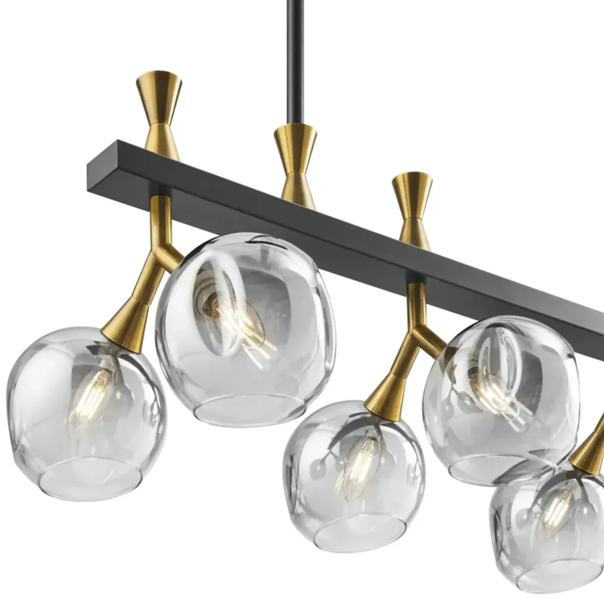 Sonder Chandelier Black and Gold Metal 8 Lights