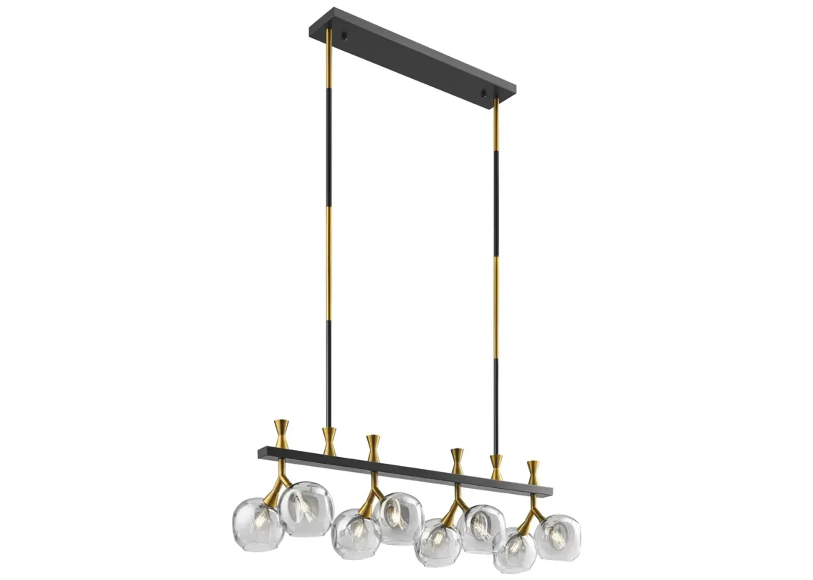 Sonder Chandelier Black and Gold Metal 8 Lights