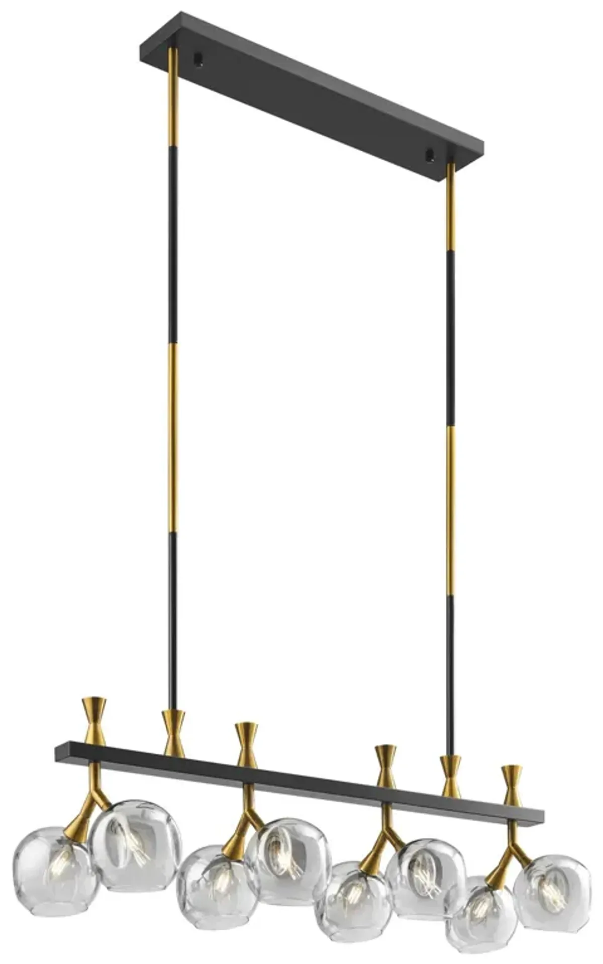 Sonder Chandelier Black and Gold Metal 8 Lights