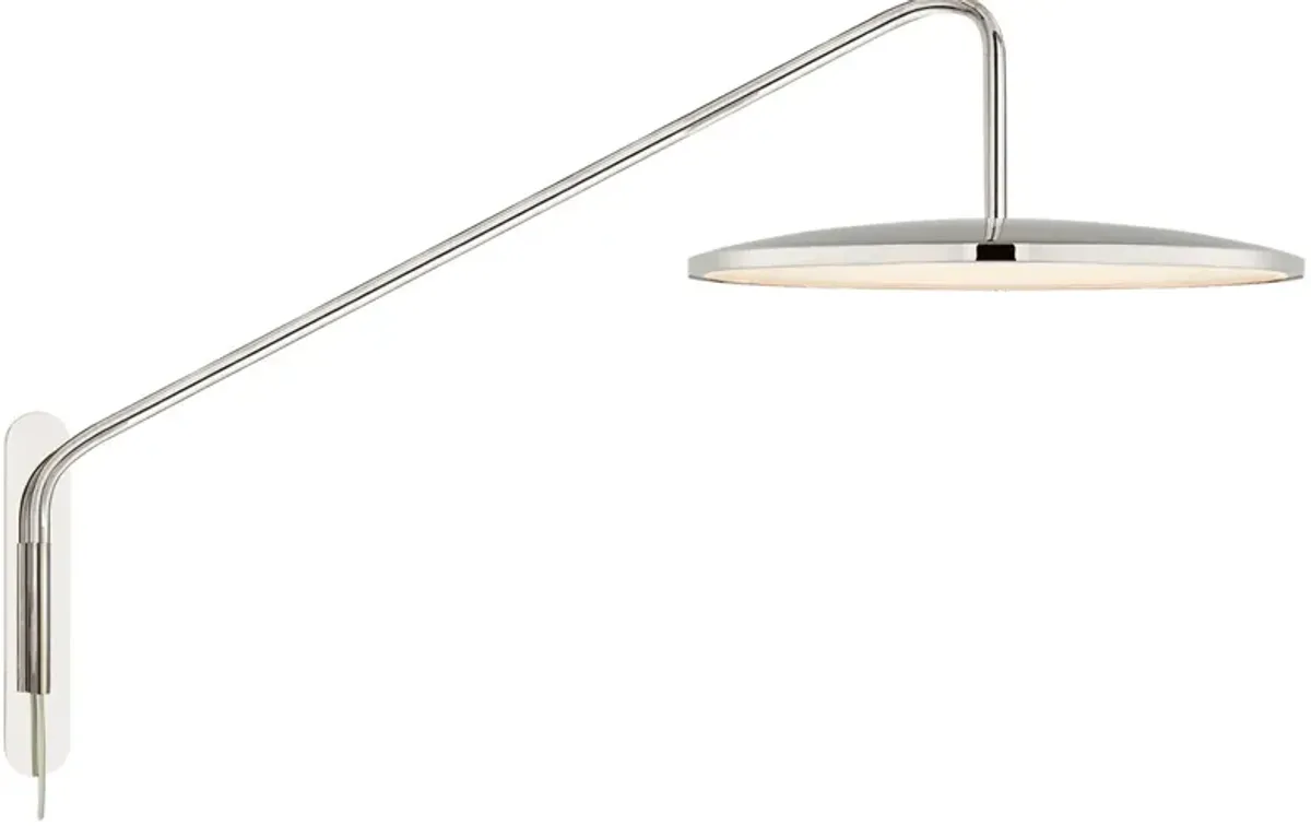 Dot 16" Articulating Wall Light in Polished Nickel