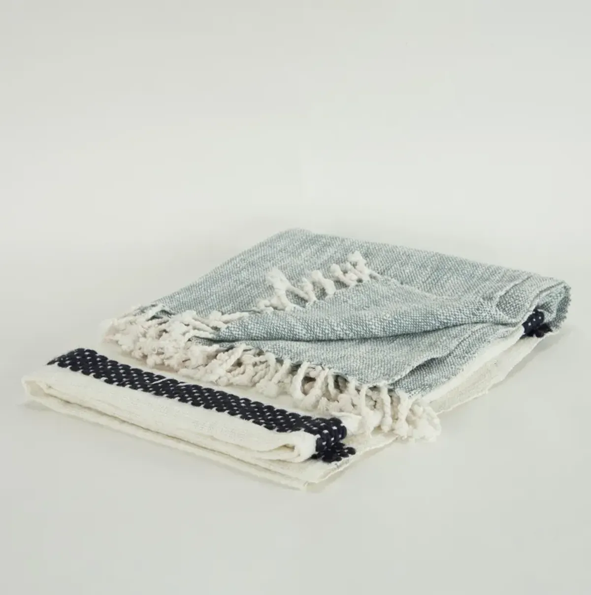 Navy/Natural 50" x 60" Throw Blanket