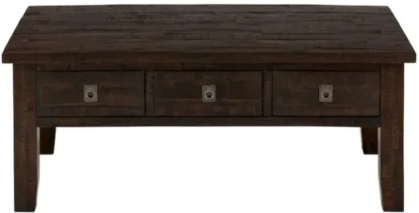 Jofran Kona Grove 48 Distressed Solid Wood Rectangle Coffee Table