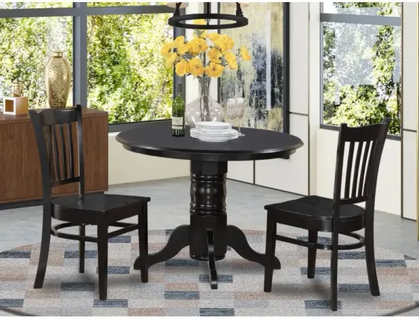 3 Pc small Kitchen Table set-Round Table and 2 Kitchen Chairs