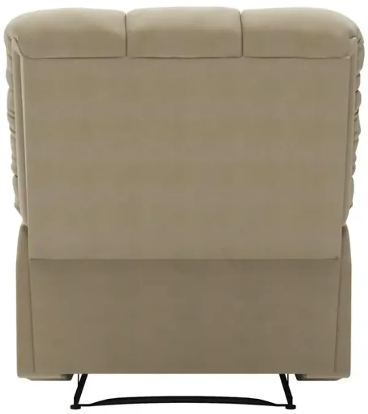 ProLounger Wall Hugger Recliner in Khaki Microfiber with Square Tufted Back