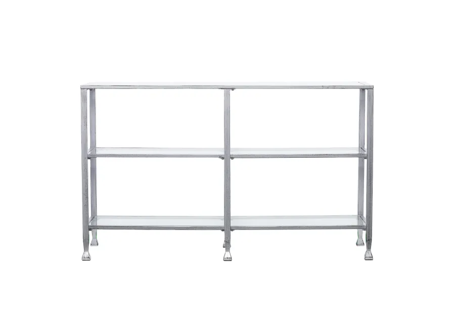 Jaymes Metal/Glass 3-Tier Console