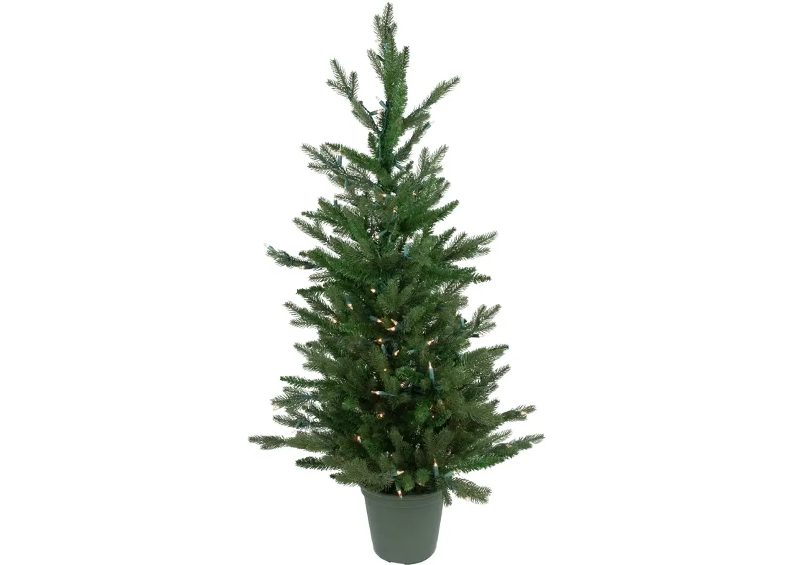 4' Pre-Lit Potted Grande Spruce  Artificial Christmas Tree  Clear Lights