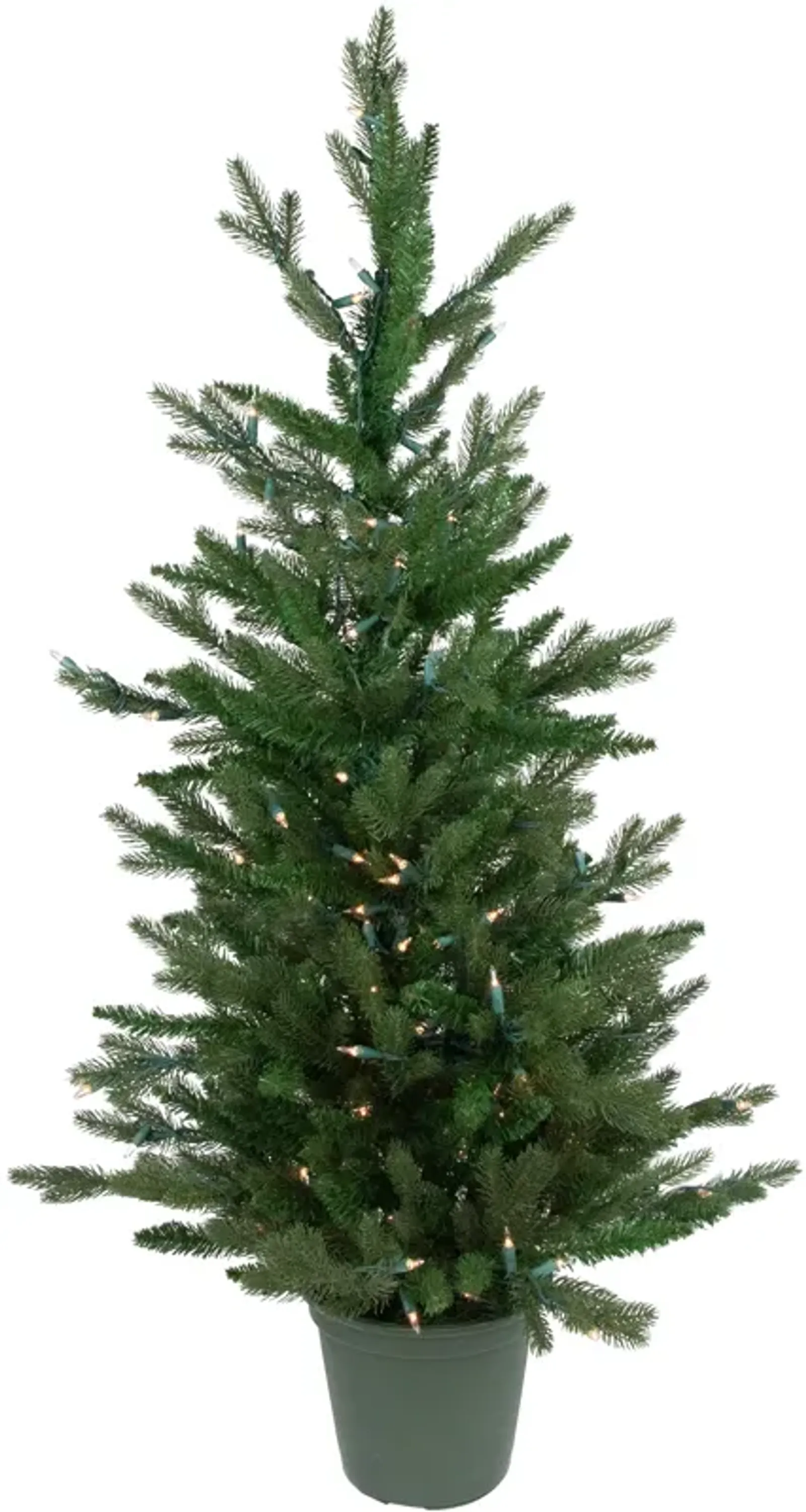 4' Pre-Lit Potted Grande Spruce  Artificial Christmas Tree  Clear Lights