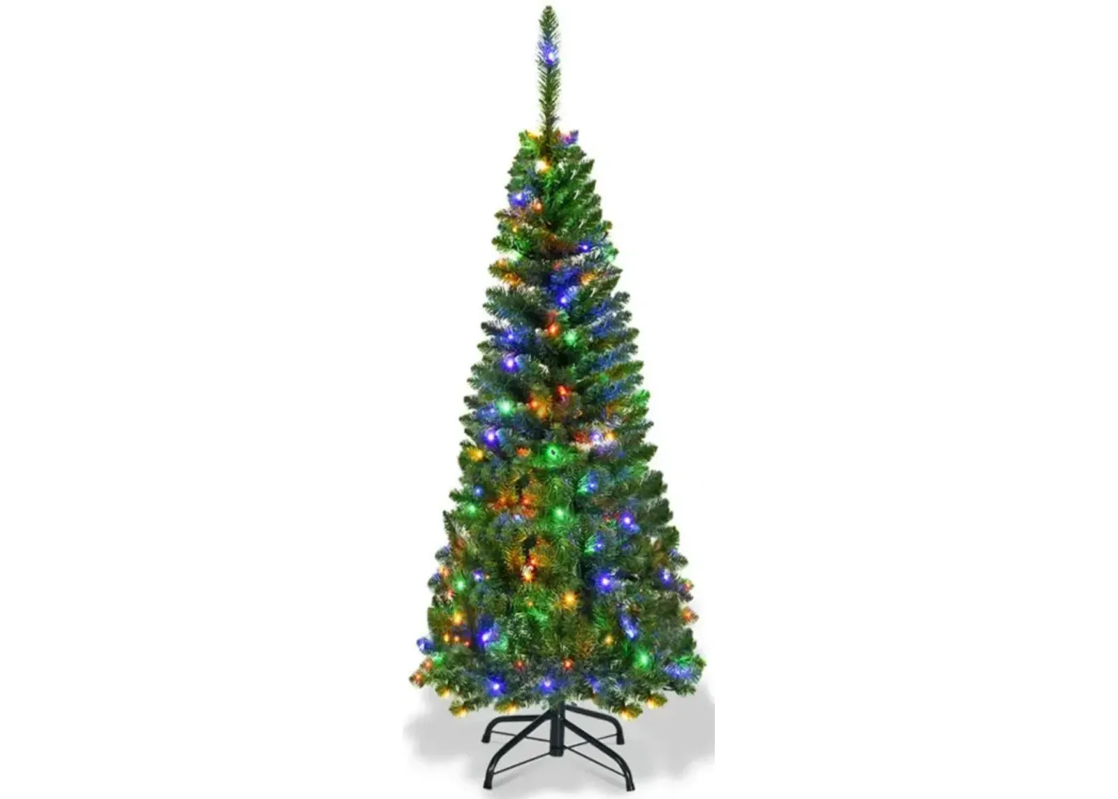 Prelit Pencil Christmas Tree with 250 LED Lights