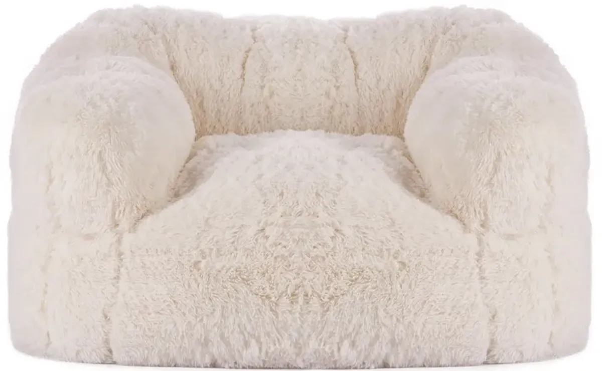 Plush Bean Bag Sofa Chair with Armrests for Adults Ideal for Living Room or Bedroom