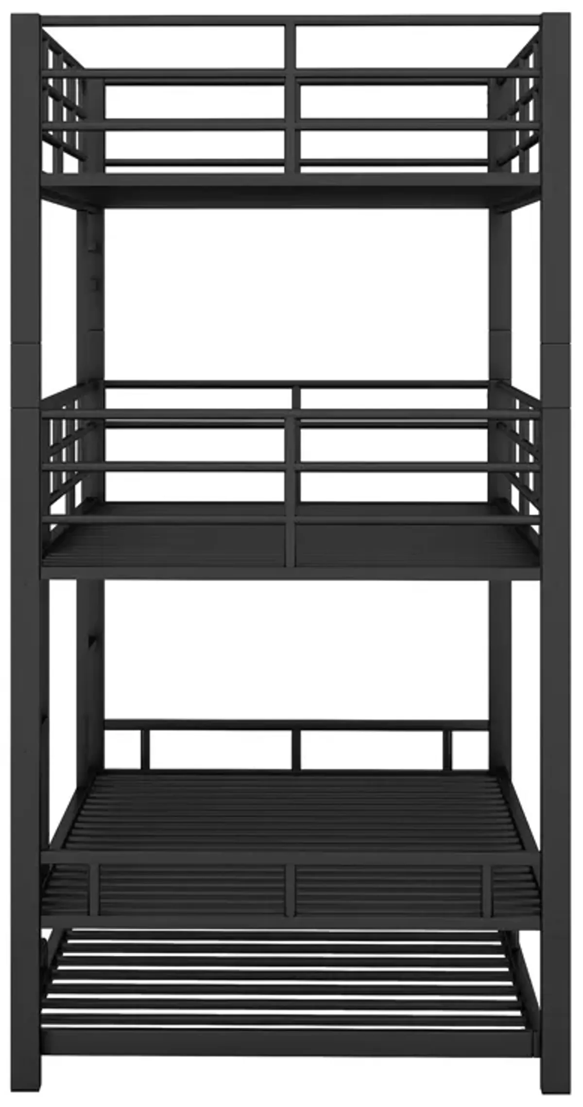 Merax Metal Triple Bunk Bed With Trundle