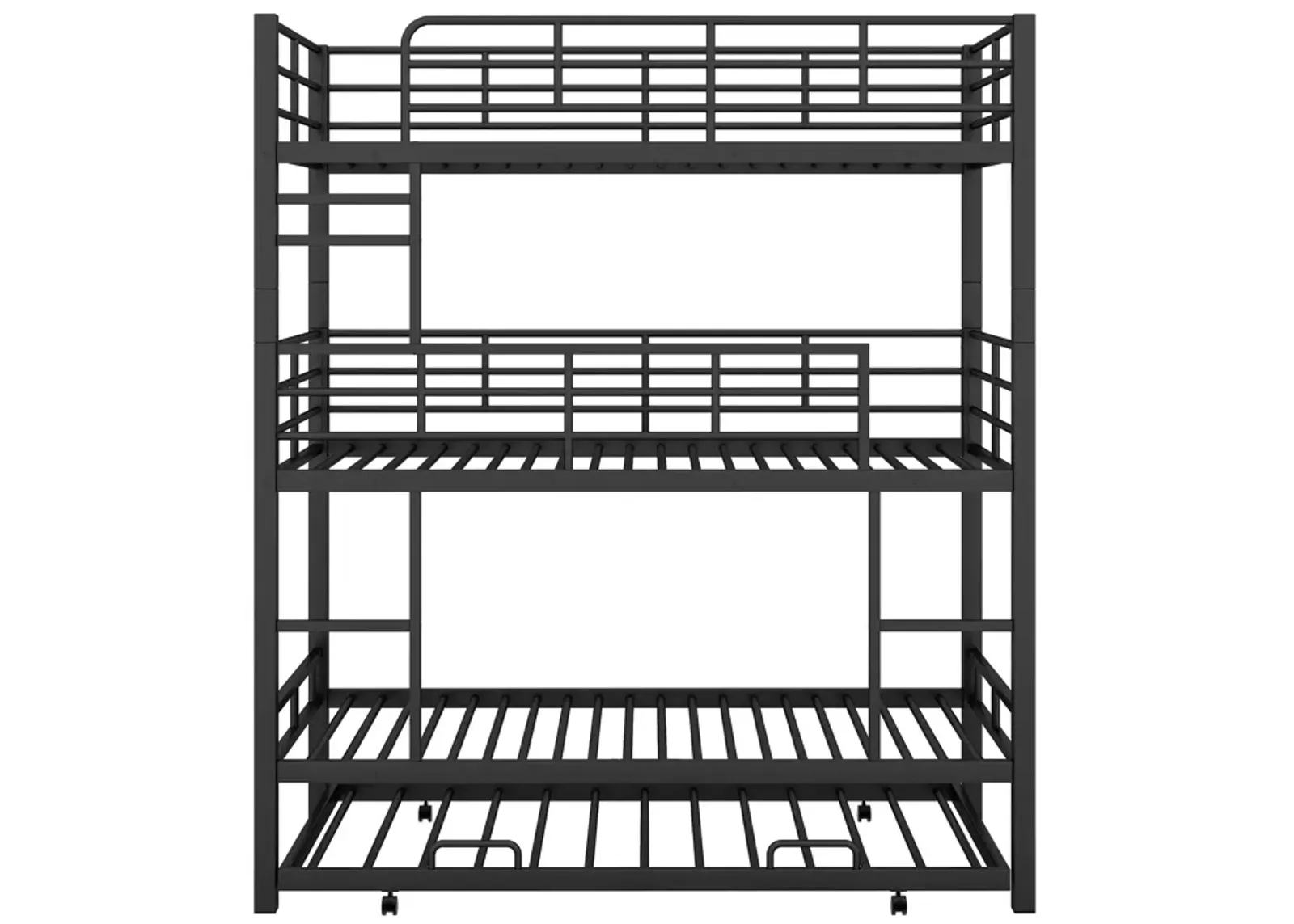 Merax Metal Triple Bunk Bed With Trundle