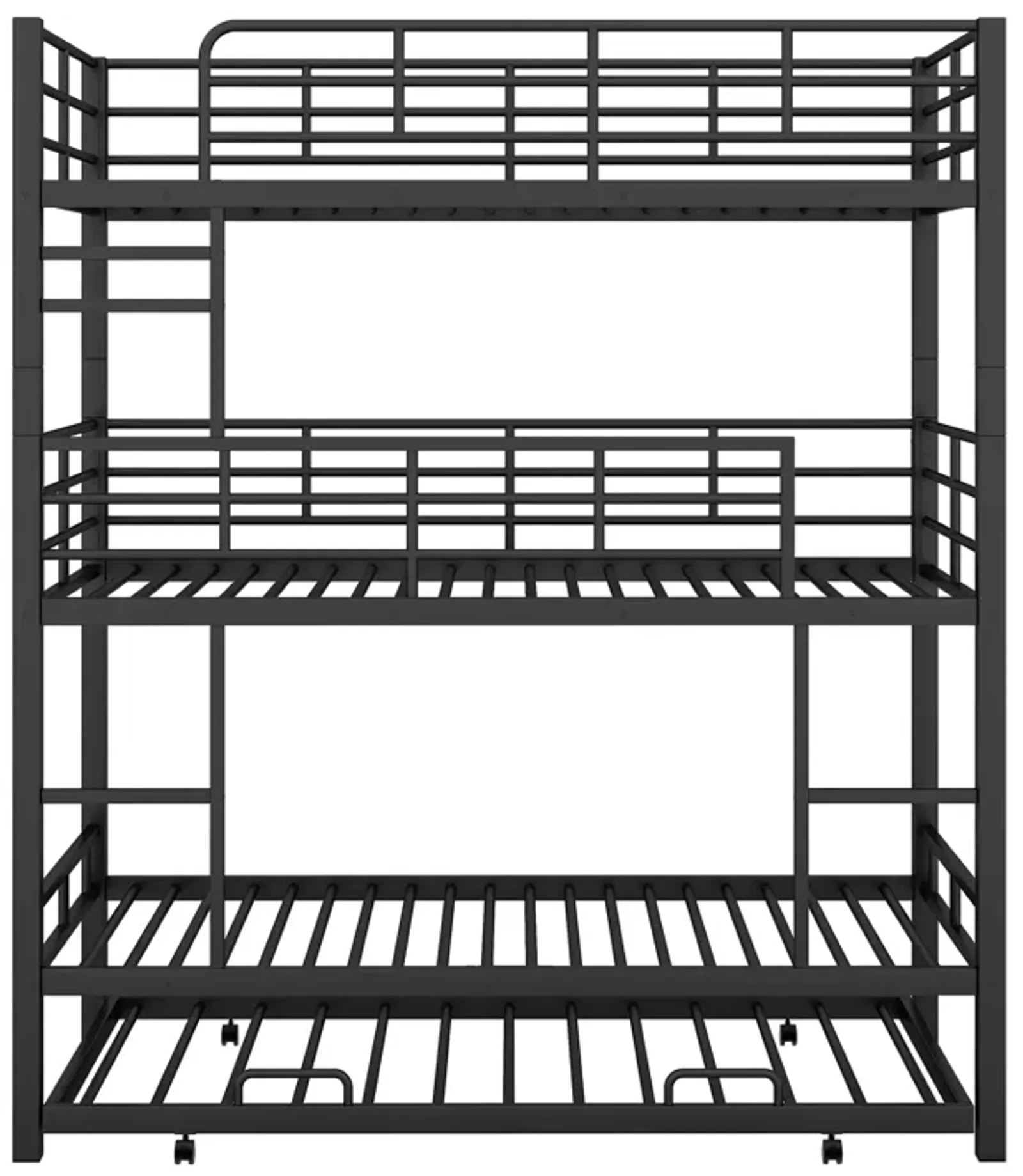 Merax Metal Triple Bunk Bed With Trundle