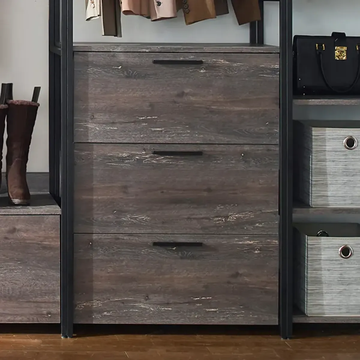 FC Design Klair Living Wood Walk-in Closet System