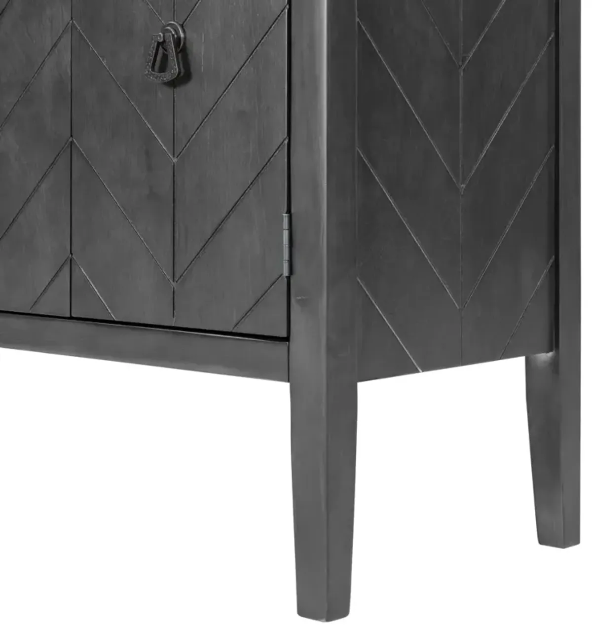 Antique Gray Accent Storage Cabinet with Adjustable Shelf